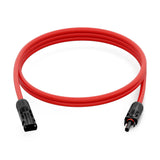 hb-digital Solarkabel Verlängerungskabel MC4-Kompatibel 6mm² 8 AWG Rot/Schwarz