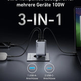 Anker Prime 100W USB-C Ladegerät, 3 Ports, Klappbar
